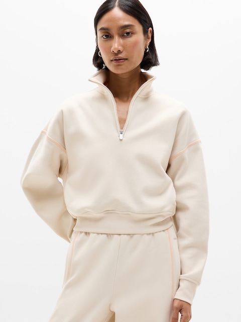 Forever Fleece 1/2 Zip High Hip Sweatshirt