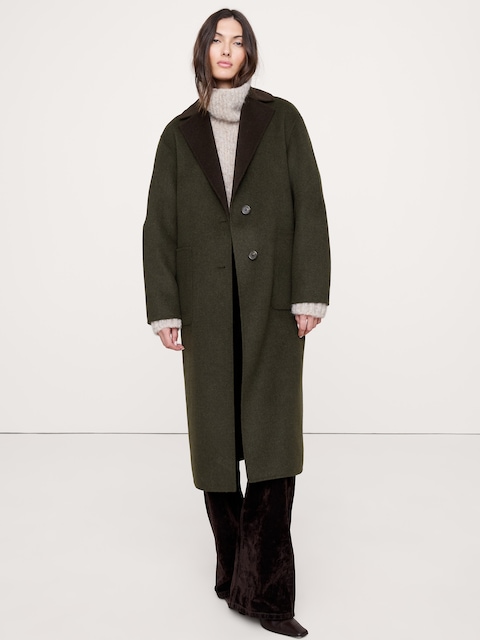MANTEAU EN TISSU DOUBLE FACE