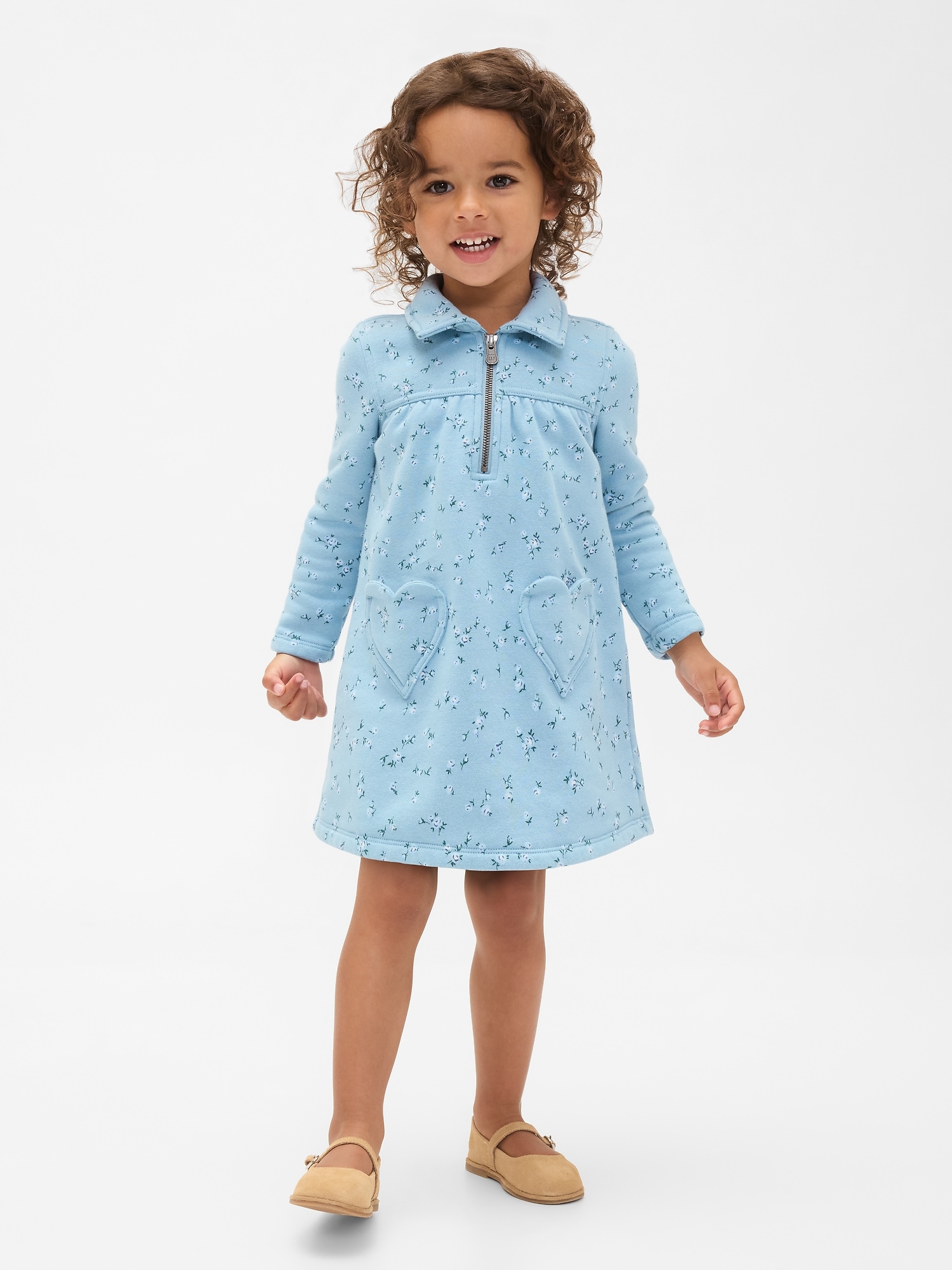 Gap ヴィンテージソフト ハーフジップ ワンピース (幼児・ベビー) Gap ヴィンテージソフト ハーフジップ ワンピース (幼児・ベビー)