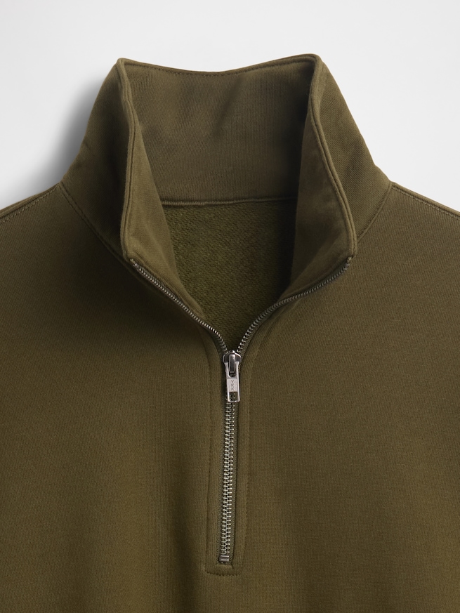 ヘビーウェイト オーバーサイズ 1/4ジップアップ プルオーバー-3