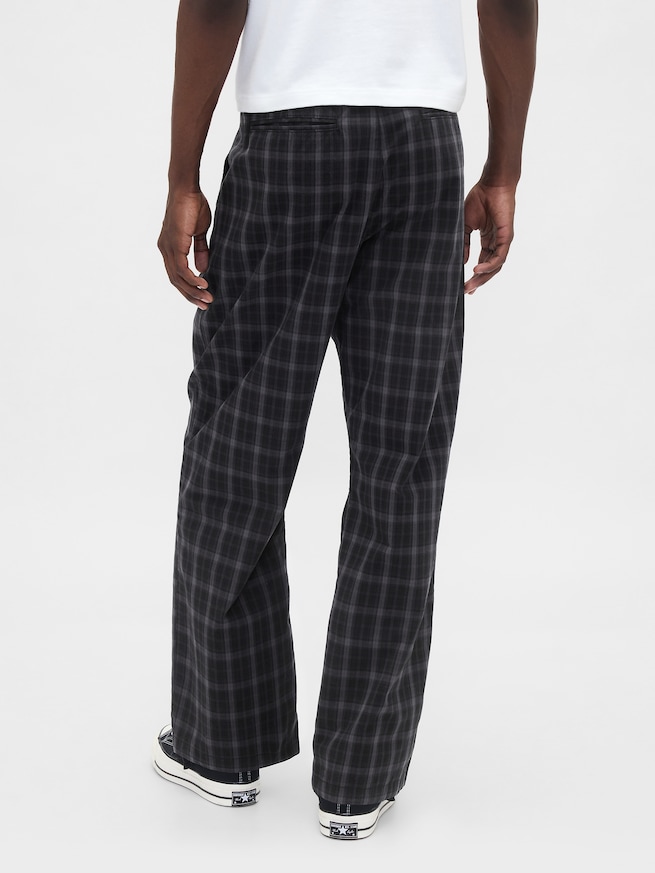 プレイド タック入りパンツ-3