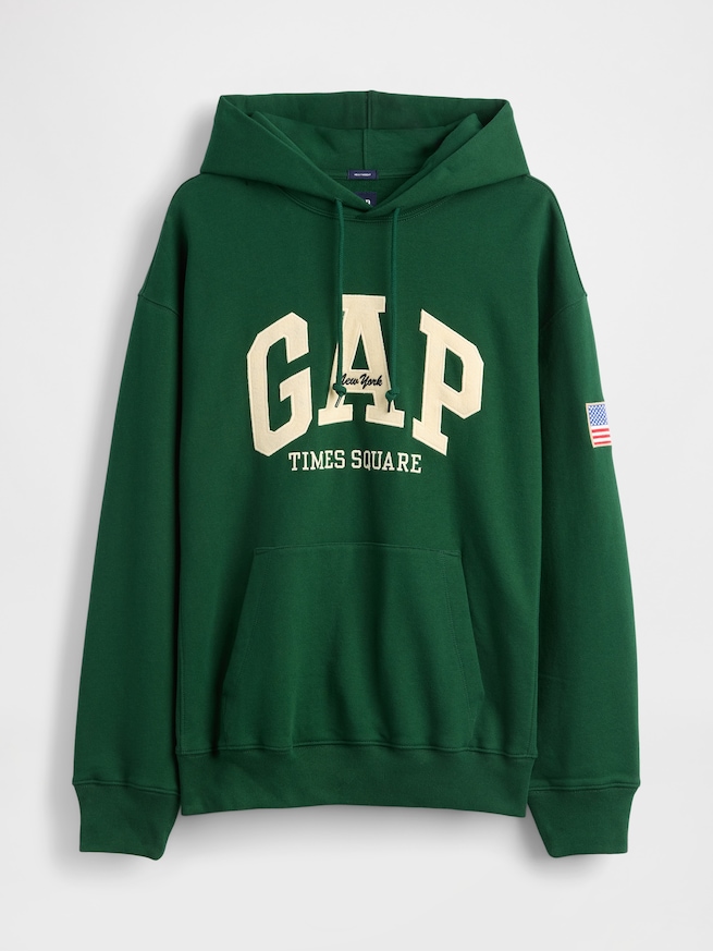 ヘビーウェイト タイムズスクエア GAPロゴパーカー-4