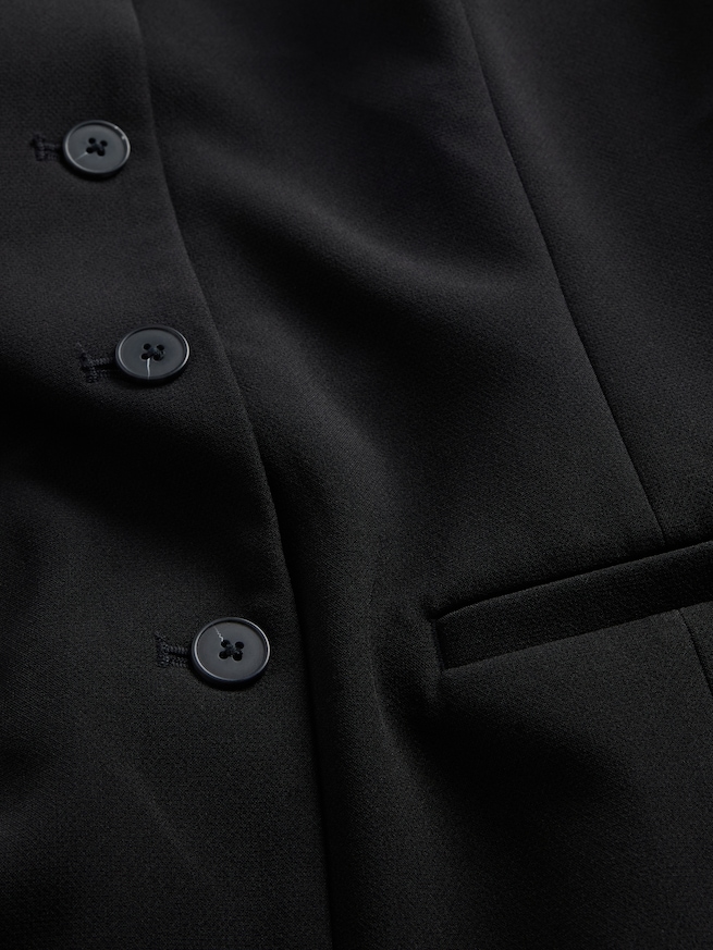 バイストレッチ フロントボタン ミニワンピース-3