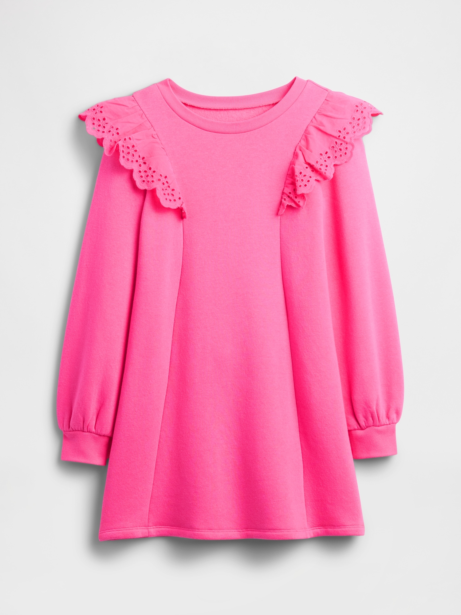 Kids Relaxed Eyelet Sweatshirt Dress