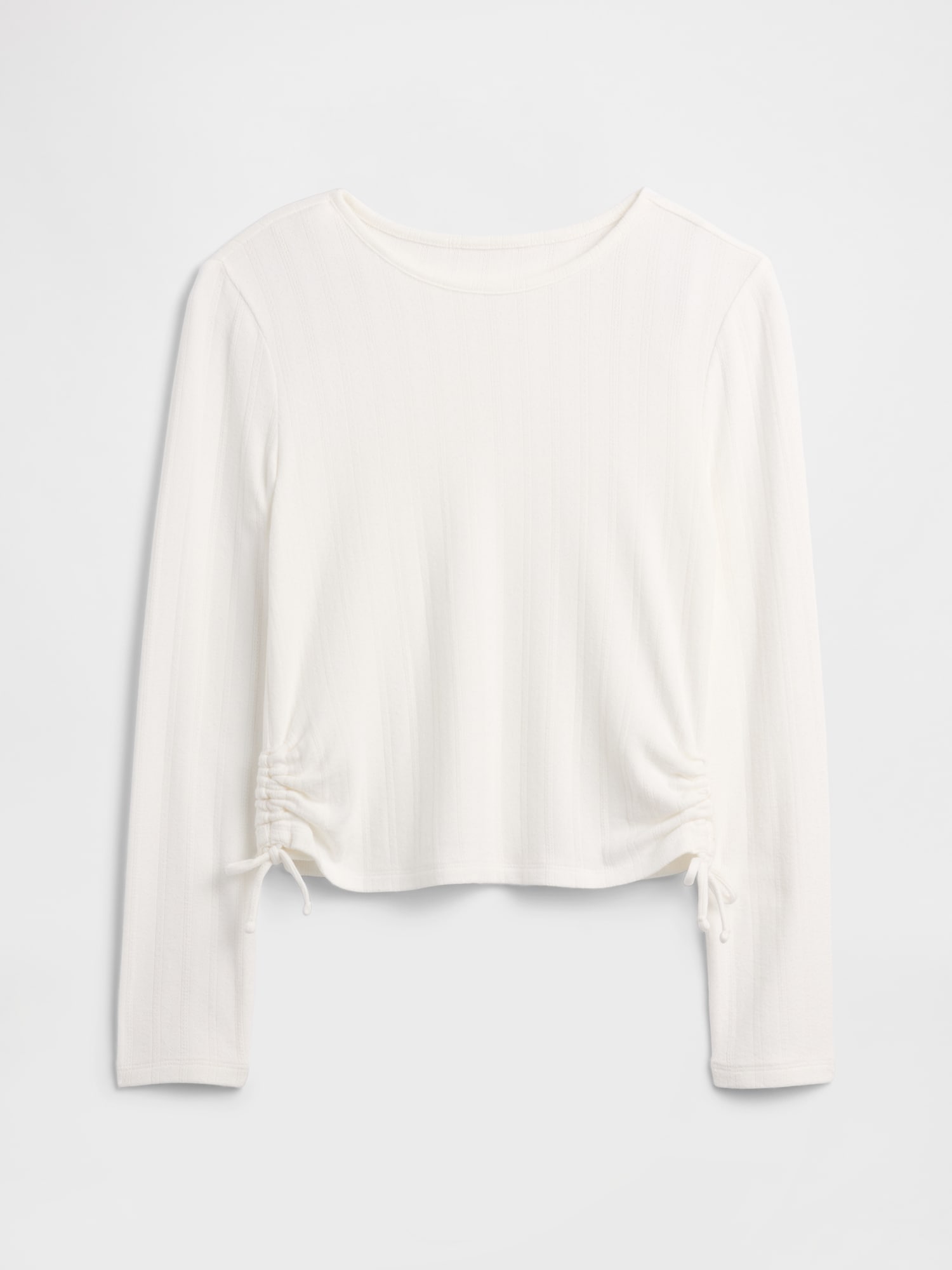 Kids Ruched Pointelle Top