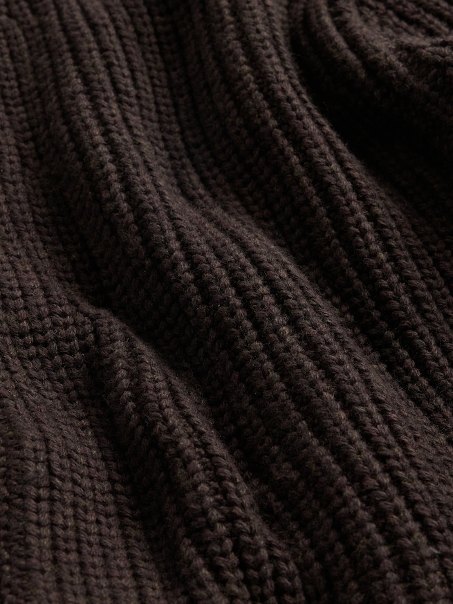 コットンブレンド ラップ ニットカーディガン-3