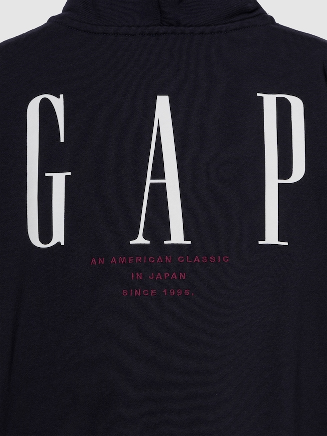 30th アニバーサリー ヴィンテージソフト GAPロゴ ジップアップパーカー (キッズ)-3