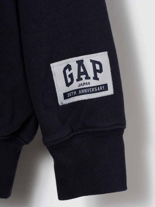 30th アニバーサリー ヴィンテージソフト GAPロゴ ジップアップパーカー (キッズ)-1