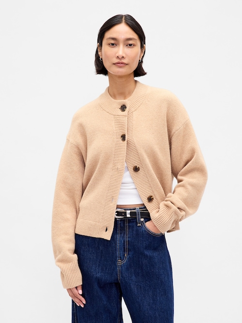 CashSoft カシミヤタッチ オーバーサイズ チャンキー カーディガン