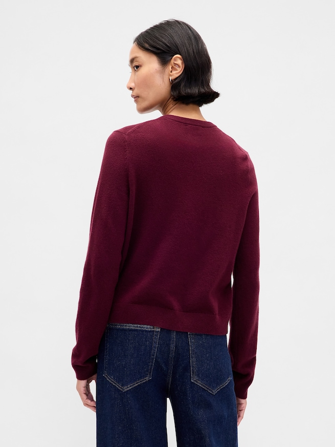 CashSoft カシミヤタッチ クロップドカーディガン-2