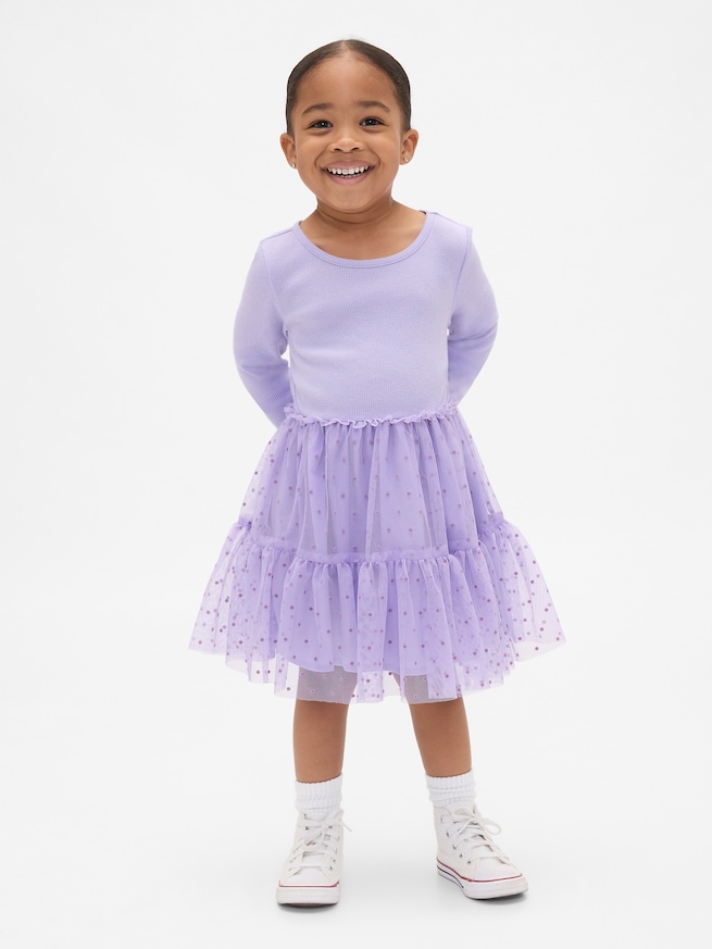 ミックスメディア チュールワンピース (幼児・ベビー)-0