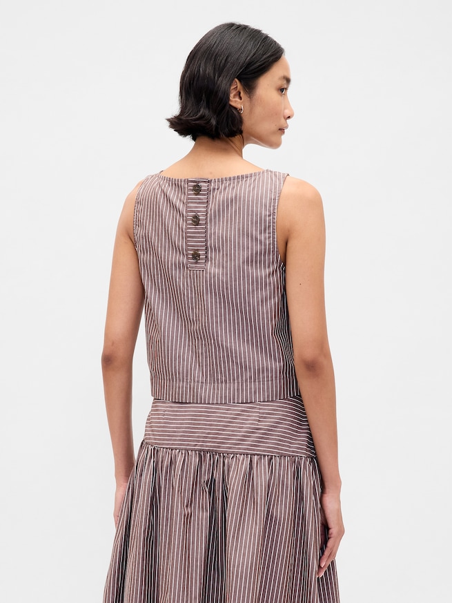 ポプリン ボートネック シェルタンクトップ-2