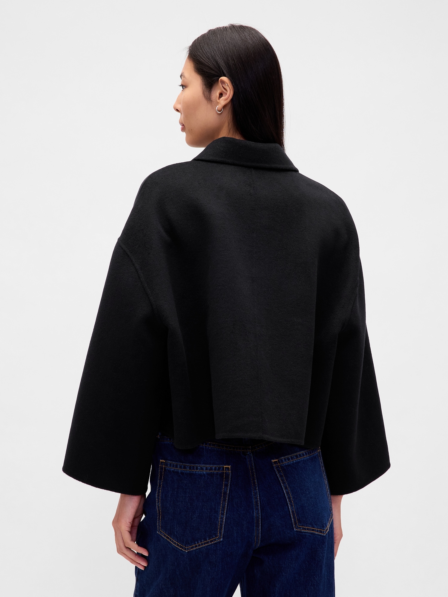 Wool-Blend Swing Jacket