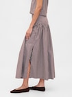 ポプリン ドロップウエスト マキシスカート-2