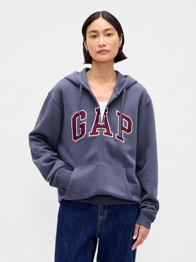 GAPアーチロゴ フルジップ パーカー(ユニセックス)-4