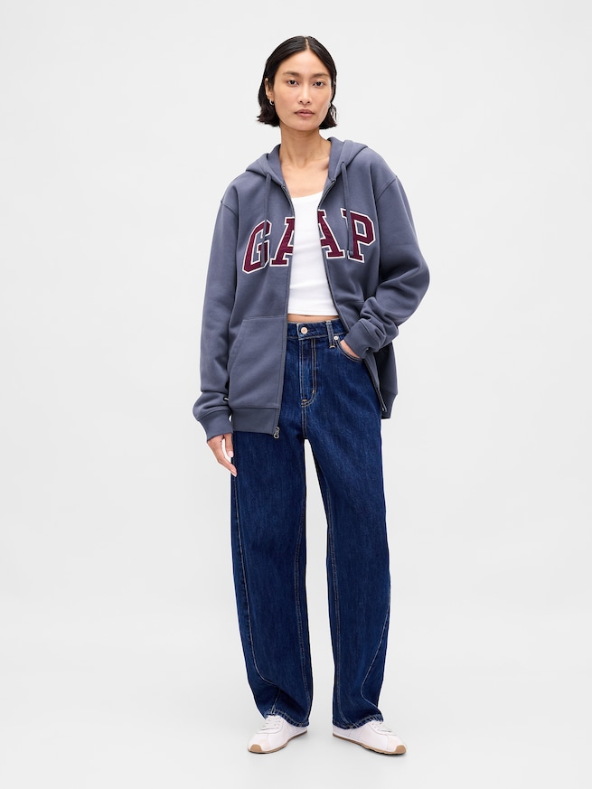 GAPアーチロゴ フルジップ パーカー(ユニセックス)-5