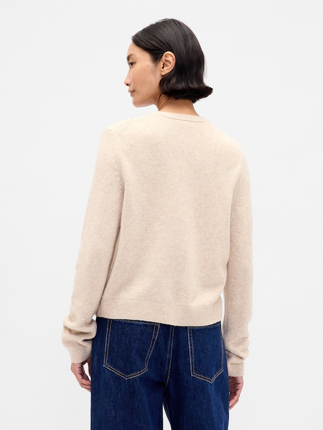 CashSoft カシミヤタッチ クロップドカーディガン-2