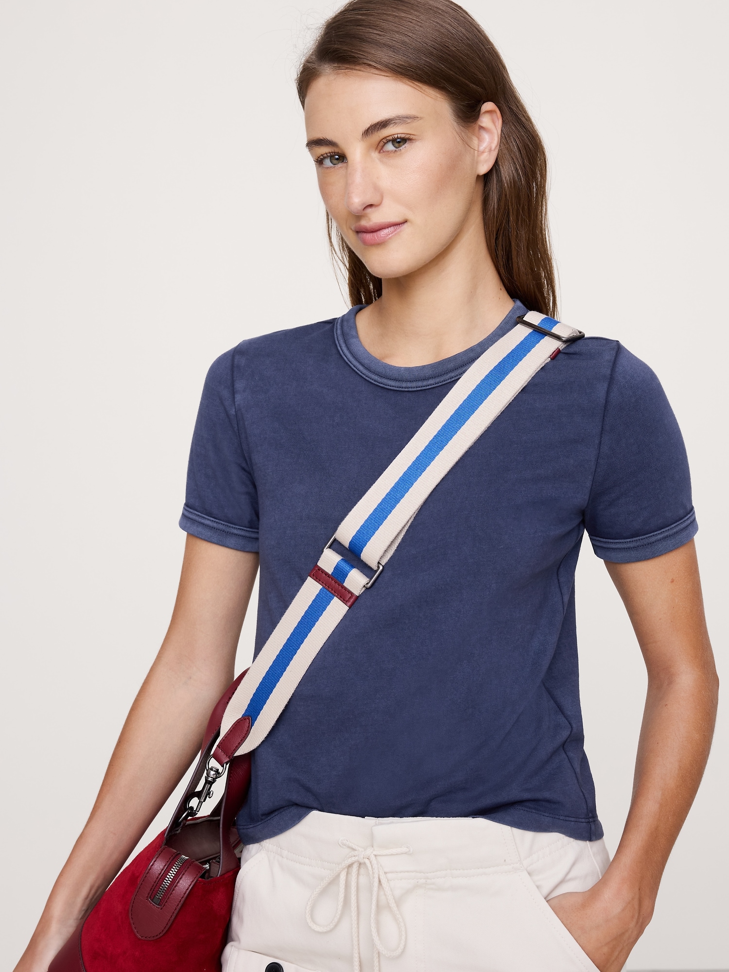 スリムフィット ヴィンテージ コットン クルーネックTシャツ-2