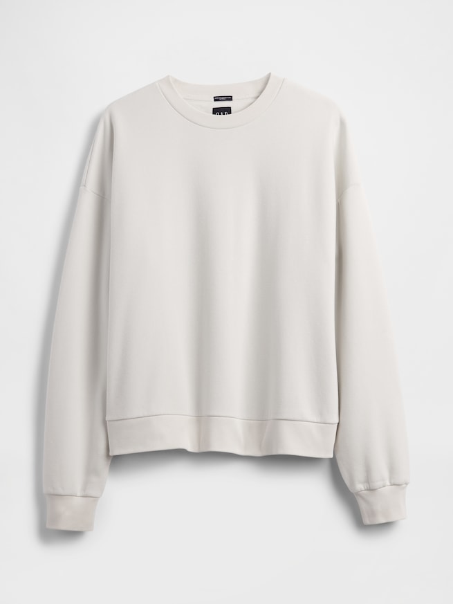 ヴィンテージソフト オーバーサイズ クロップド スウェットシャツ-4