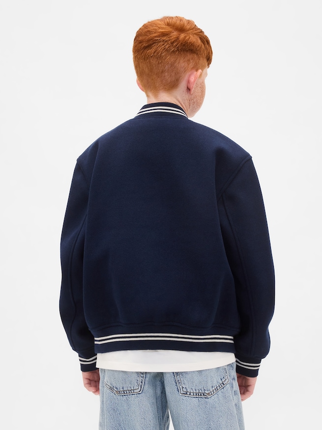 バーシティスタイル GAPロゴ ボンバージャケット (キッズ)-2