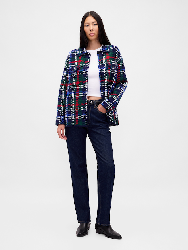 CashSoft カシミヤタッチ オーバーサイズ シャケット-1