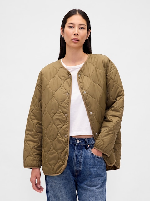 VESTE SURDIMENSIONNÉE LÉGÈRE MATELASSÉE ET REMBOURRÉE EN MATIÈRES RECYCLÉES