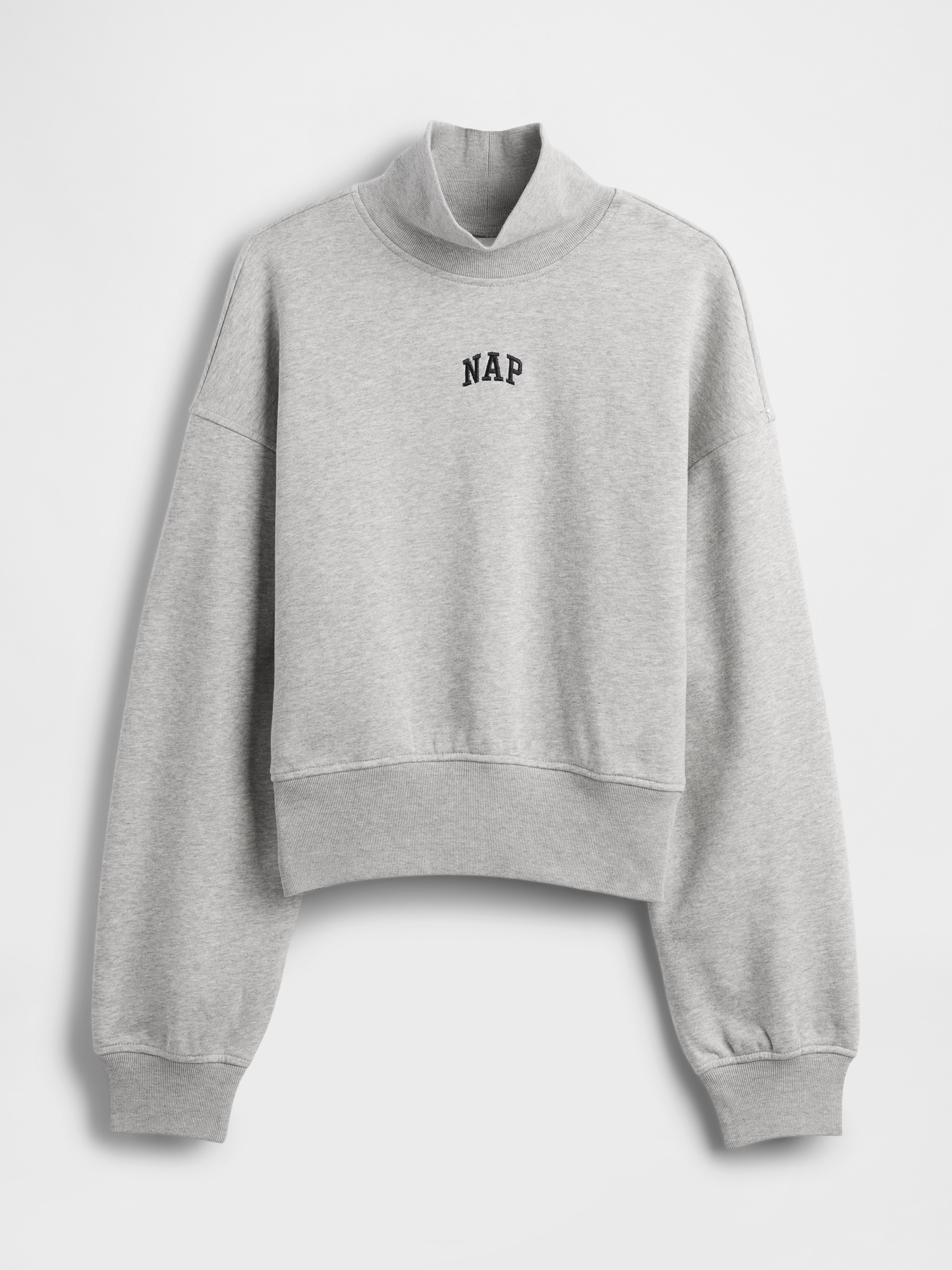NAPロゴ モックネック クロップド スウェットシャツ-4