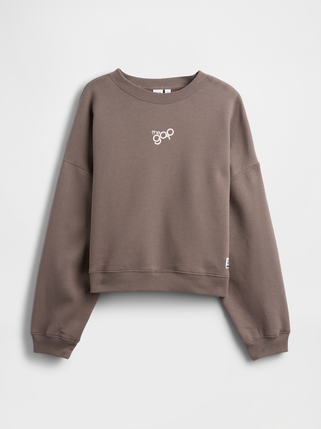 オーバーサイズ ウェッジ GAPロゴ スウェットシャツ-4