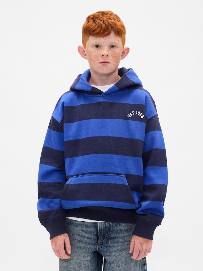 ラグビー ストライプ GAPロゴパーカー (キッズ)-0