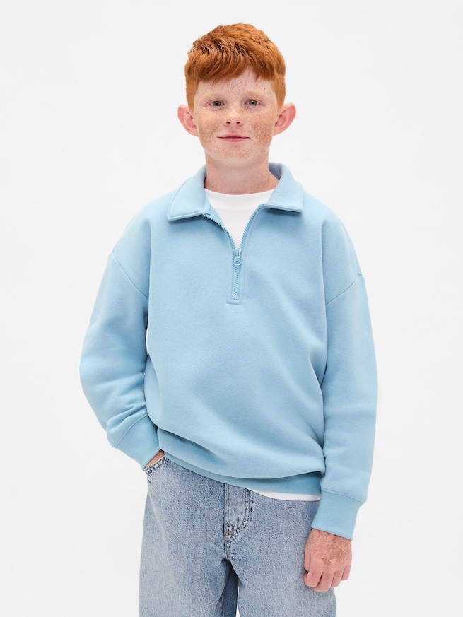 ヴィンテージソフト 1/4ジップアップ プルオーバー (キッズ)-0