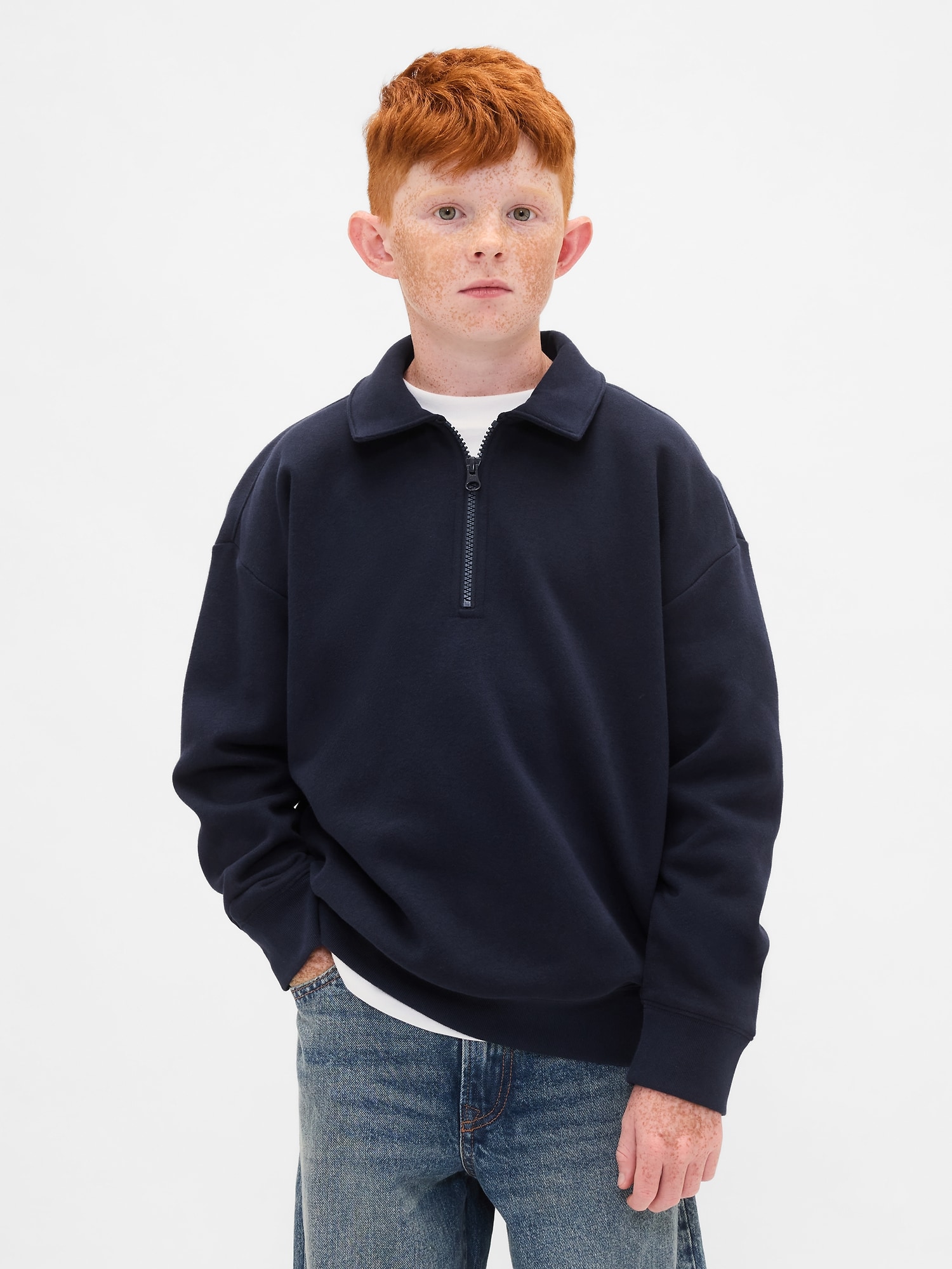 Gap ヴィンテージソフト 1/4ジップアップ プルオーバー (キッズ) Gap ヴィンテージソフト 1/4ジップアップ プルオーバー (キッズ)
