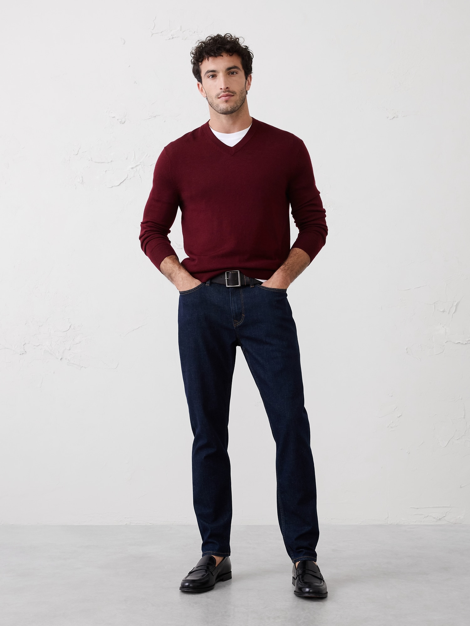 Merino Wool V-Neck Sweater