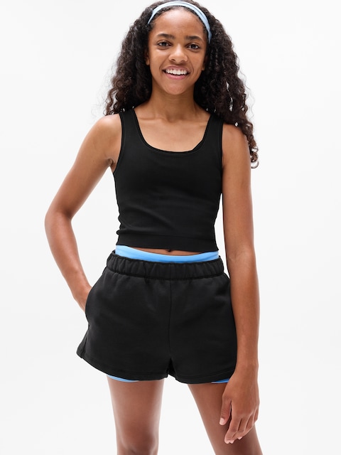 Athleta Girl Rise Above Rib Crop Tank