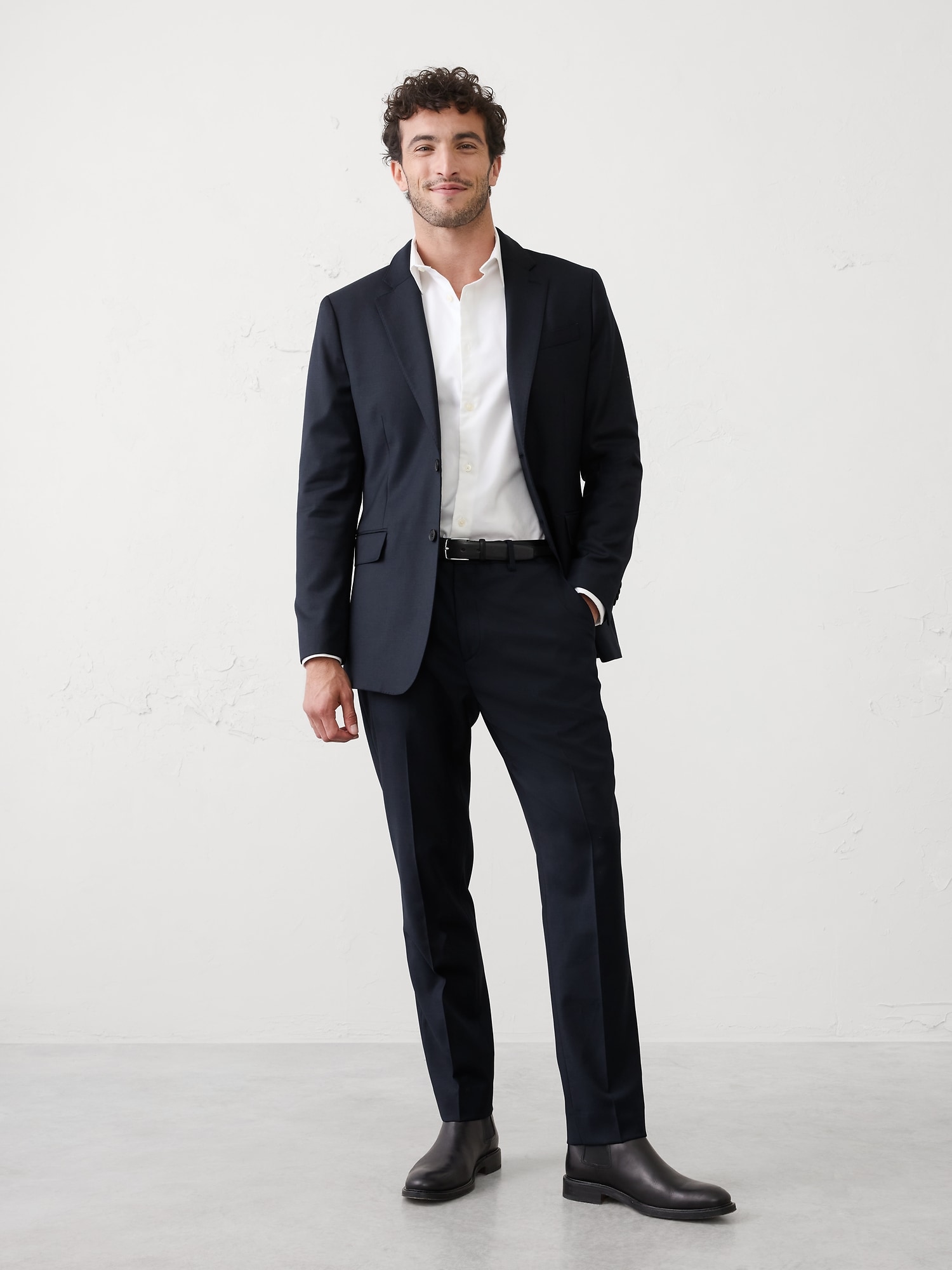 Luxe Wool-Blend Suit Trouser