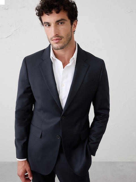 Luxe Wool-Blend Suit Jacket