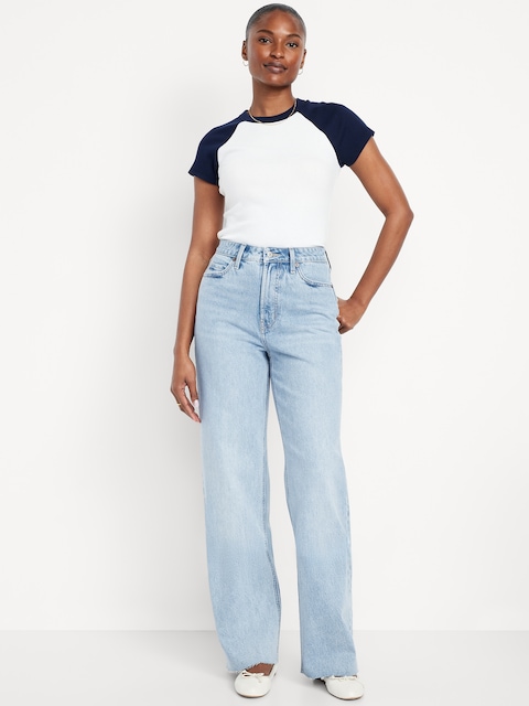 Curvy Extra High-Waisted Wide-Leg Jeans
