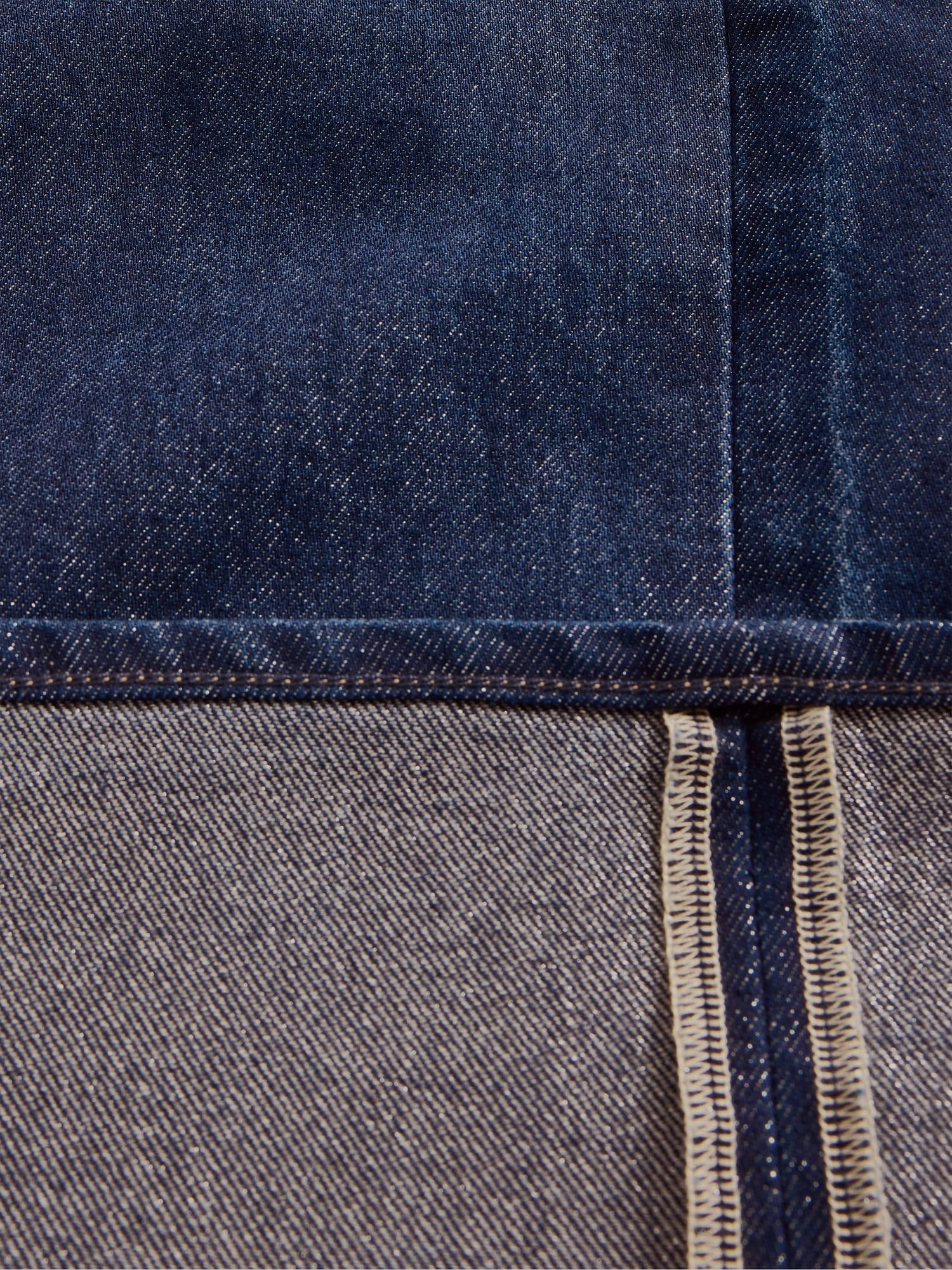 ミッドライズ メタリック ロールアップ バギーデニム-6