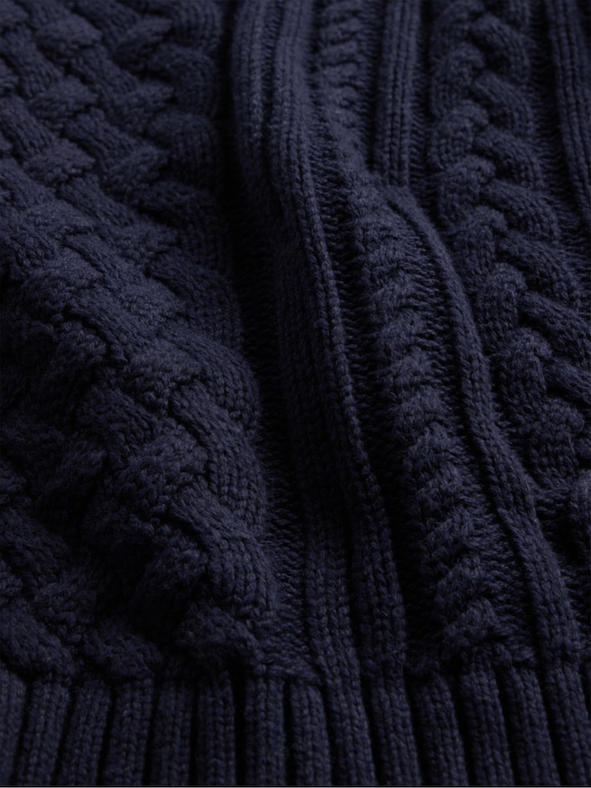 リラックスフィット ケーブルニットセーター-3