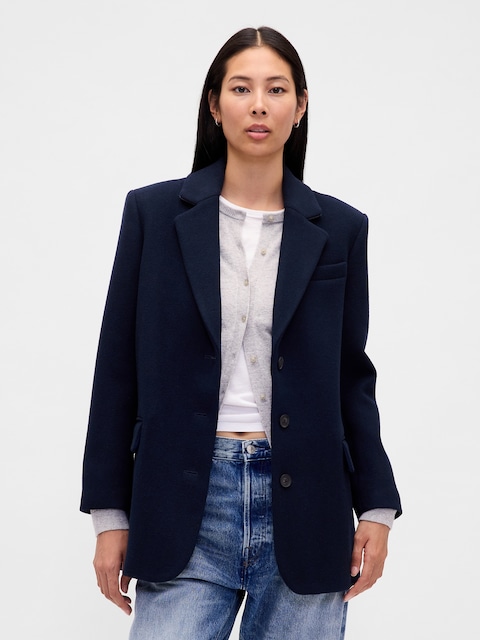 Oversized Wool-Blend Blazer