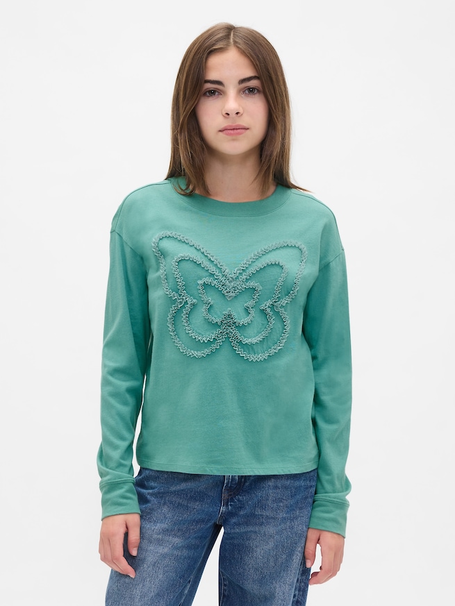 GapKids オーバーサイズ グラフィックTシャツ (キッズ)-0