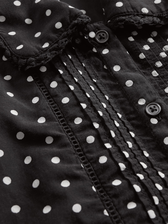 パフスリーブ 襟付きトップス-4