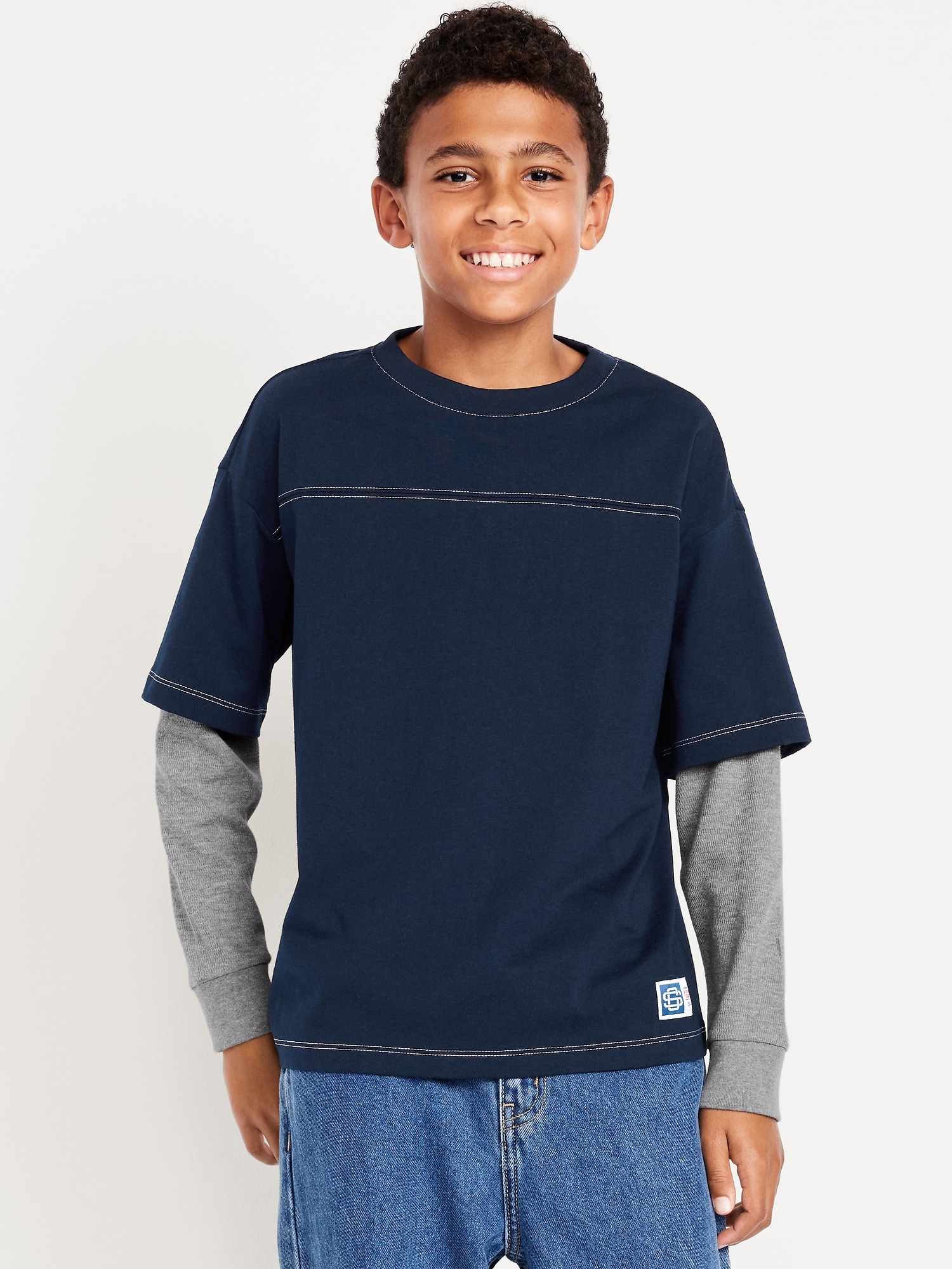T-SHIRT SURDIMENSIONNÉ 2-EN-1 POUR GARÇON