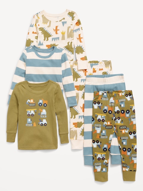 PYJAMA 6 PIÈCES AJUSTÉ À MOTIF POUR TOUT-PETIT ET BÉBÉ