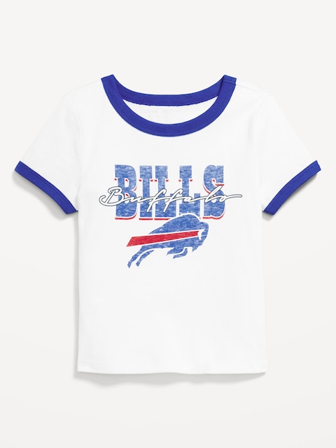 Buffalo Bills Fitted Graphic Ringer T-Shirt for Girls