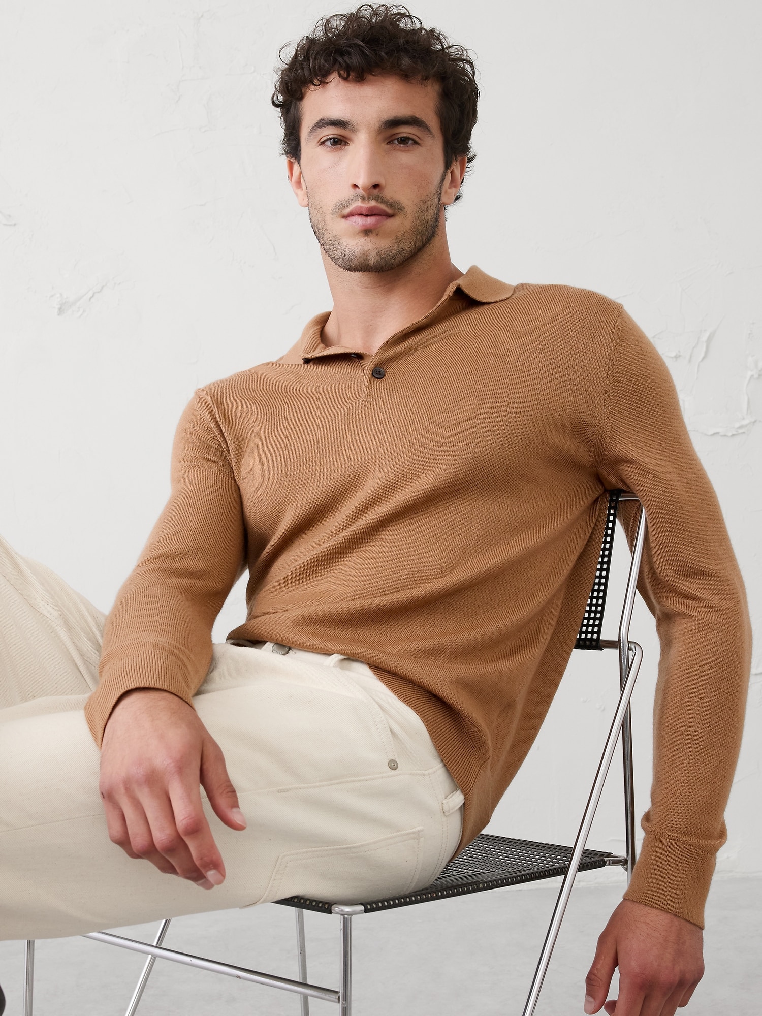Merino Wool Sweater Polo