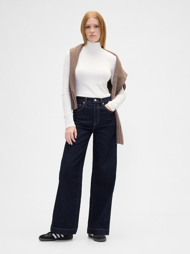 リブ タートルネックTシャツ-2