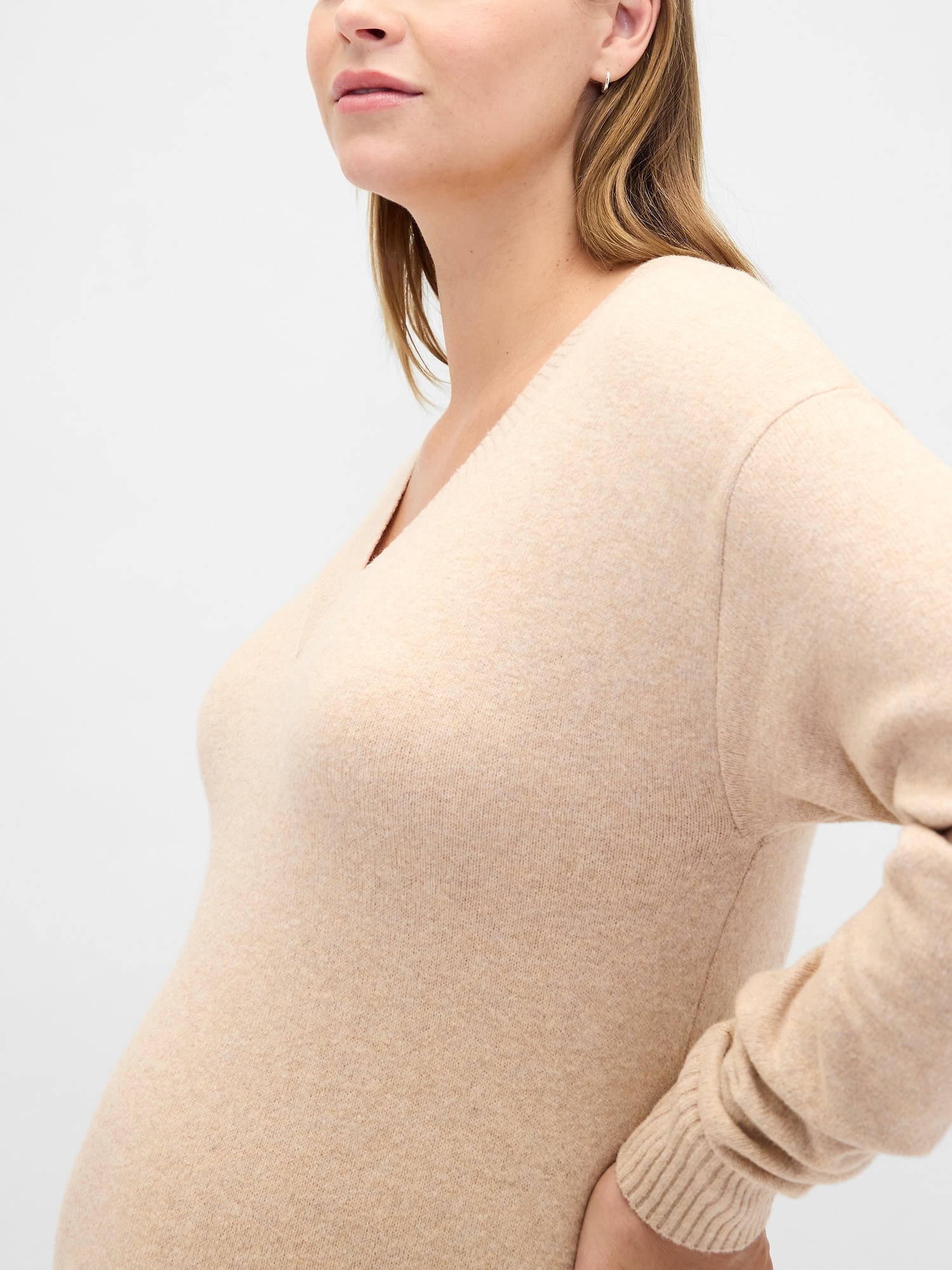 Maternity CashSoft V-Neck Sweater Dress