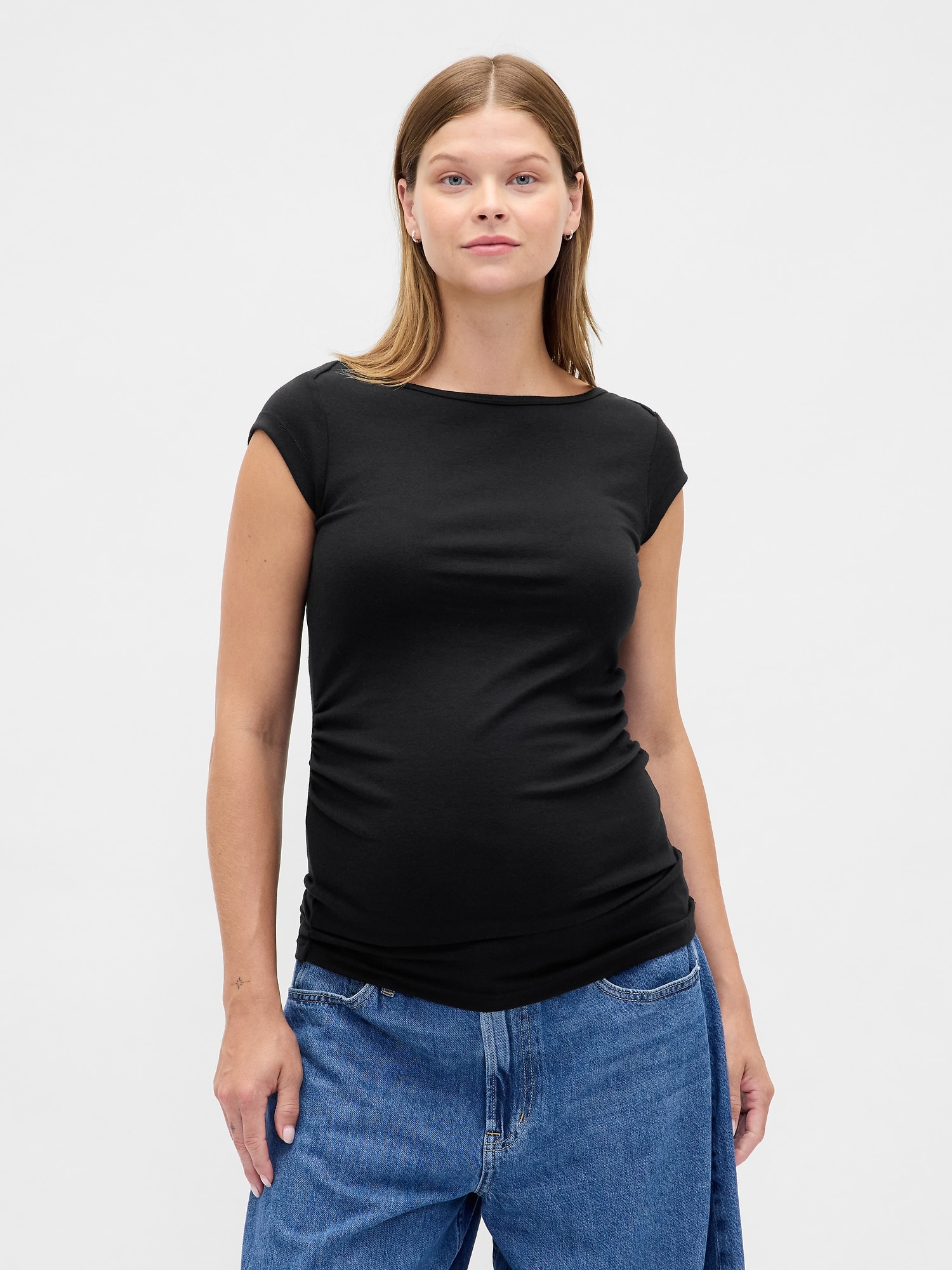 Maternity Modern Boatneck Top