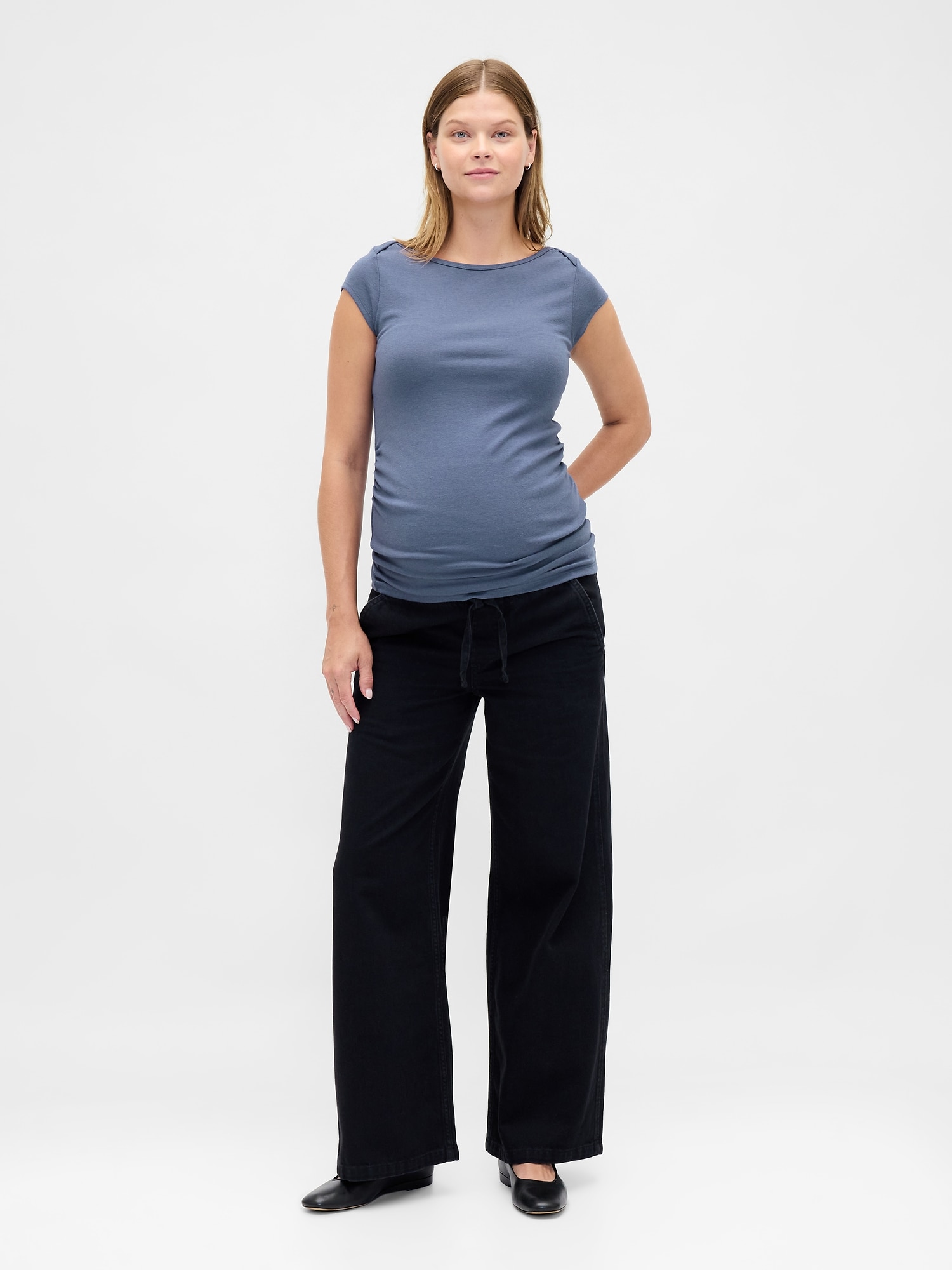 Maternity Modern Boatneck Top