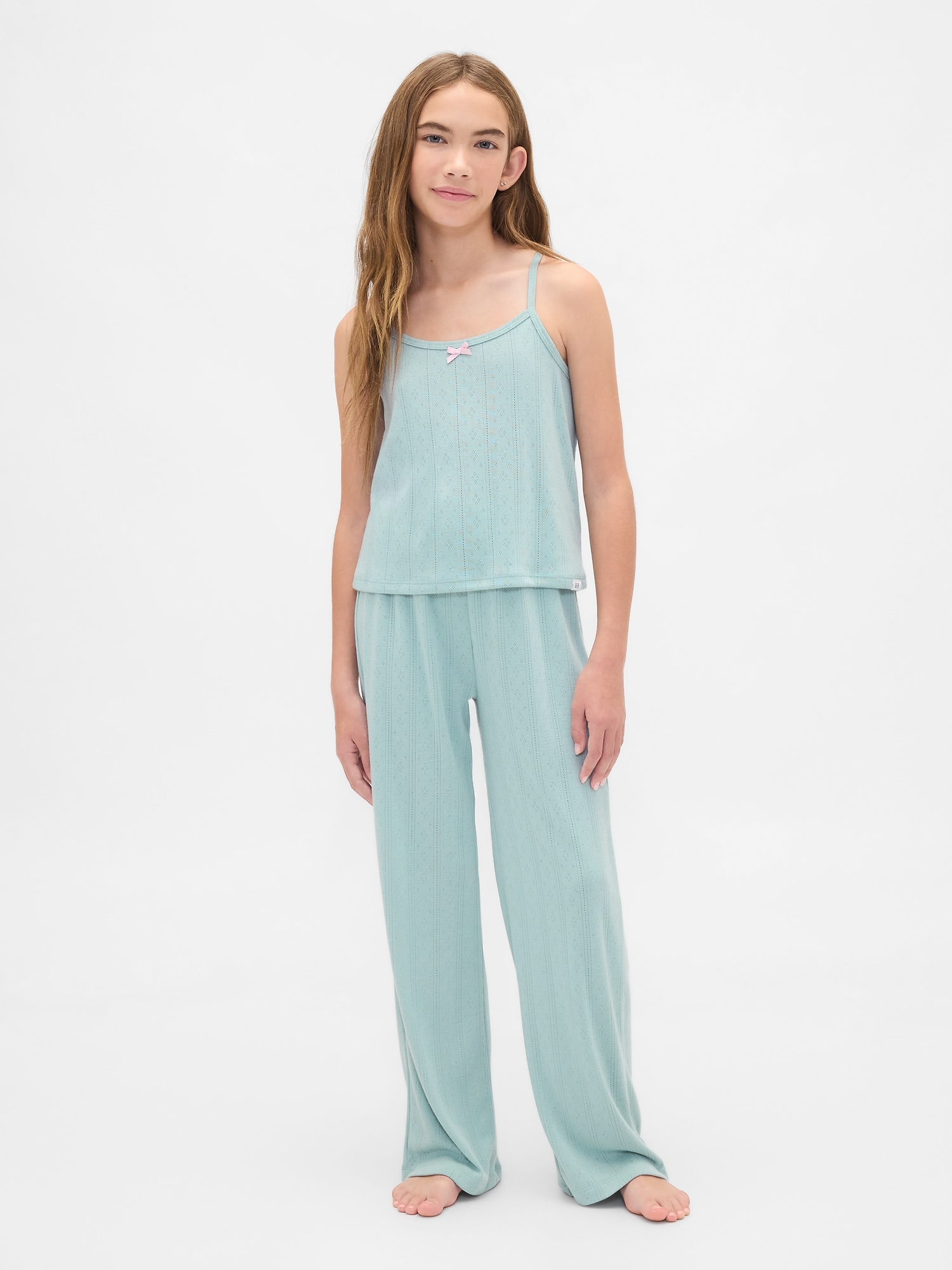 PYJAMA EN TRICOT POINTELLE DE POLYESTER RECYCLÉ POUR ENFANT